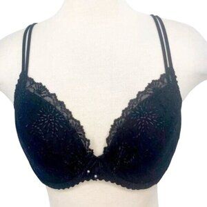 Intimissi Bra Black Lace Women's Size 34D Padded Cup Underwire Foam Cup